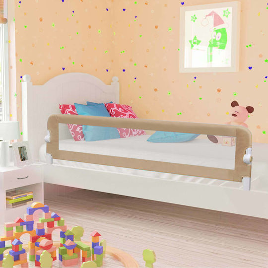 vidaXL Pliabil Bară de protecție pentru pat Montaj simplu în Culoare Maro 180x42cm 1buc