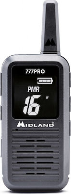 Midland 777 Pro Funkgerät PMR mit Monochromdisplay Set mit 2Stück