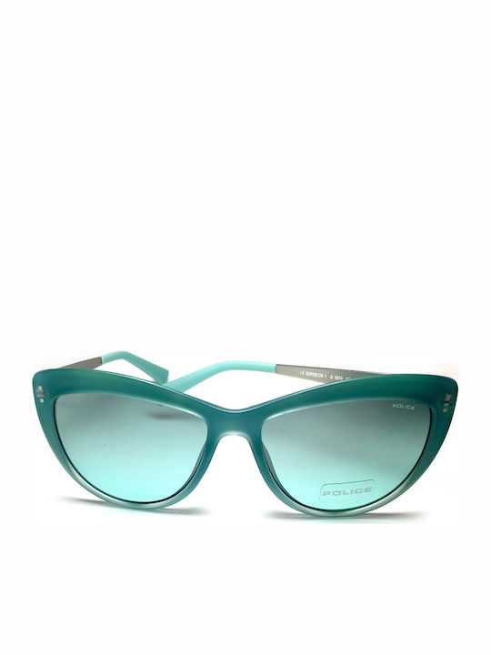 Police Women's Sunglasses with Green Frame S1970 N19X