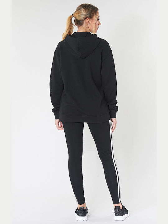 Adidas Originals Adicolor Trefoil Γυναικείο Φούτερ με Κουκούλα Μαύρο
