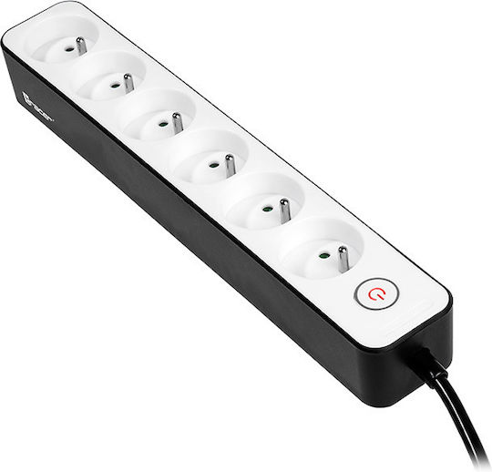 Tracer Zebra Power Strip with Surge Protection 6 Positions with Cable 1.5m
