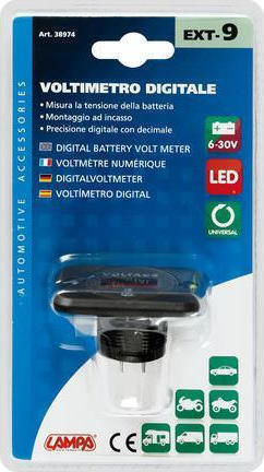 Lampa Car Voltmeter Digital Instrument EXT-9 6-30V