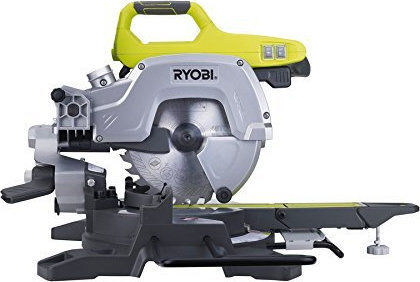 Ryobi EMS216L Kapp- und Gehrungssäge Elektrisch 1500W mit Schnittführung Laser & Scheibendurchmesser 216mm