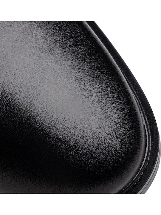 U Gladwin A Leder Herrenschuhe Schwarz