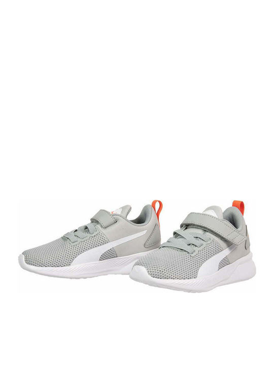 Flyer Runner V Ps Kids Sports Shoes Running with Hoop & Loop Closure Gray