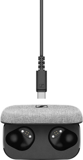 Sennheiser Momentum True Wireless In-ear Bluetooth Handsfree Ακουστικά με Θήκη Φόρτισης Γκρι
