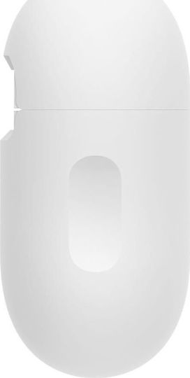 Spigen Silicone Fit with Carabiner Pro Silicone Case with Keychain White for Apple AirPods Pro