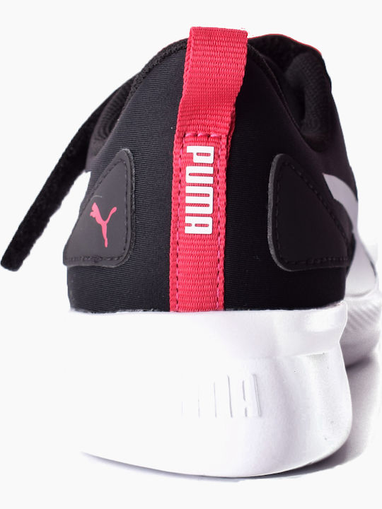 Flyer Runner V PS Kids Sports Shoes Running with Hoop & Loop Closure Black