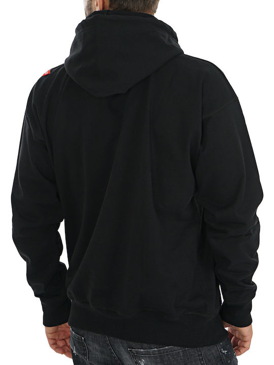 Diesel CC-S-Alby-Cola Men's Sweatshirt with Hood and Pockets Black