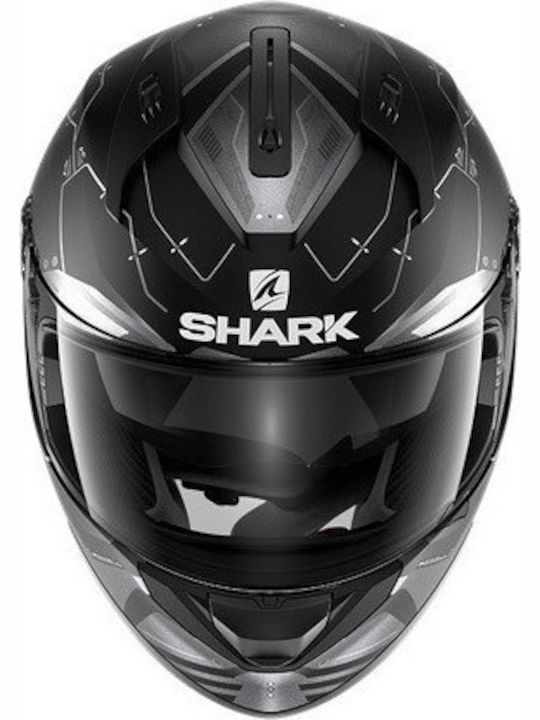 Shark Ridill Mecca Full Face Helmet with Sun Visor ECE 22.05 1550gr Black/Anthracite/Silver HE0538KAS