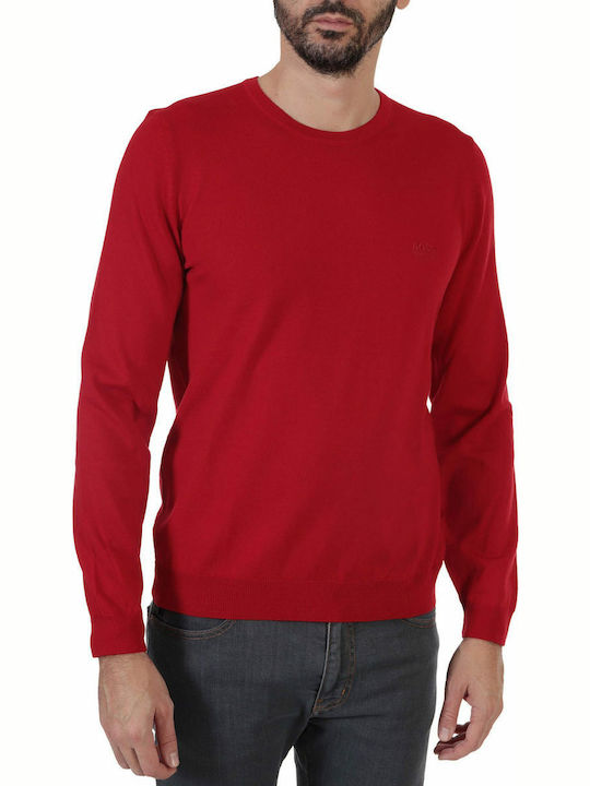 Hugo Boss Men's Long Sleeve Sweater Burgundy