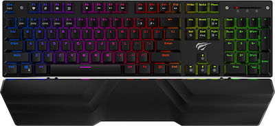 Havit KB432L Gaming Tastatură Mecanică cu Outemu Albastru switch-uri și iluminare RGB (Engleză US)