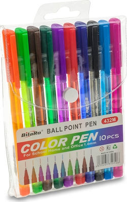 Pen Rollerball with Multicolour Ink 10pcs