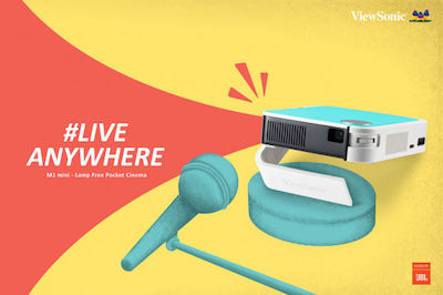 Viewsonic M1 Mini Projector Λάμπας LED με Ενσωματωμένα Ηχεία Τιρκουάζ