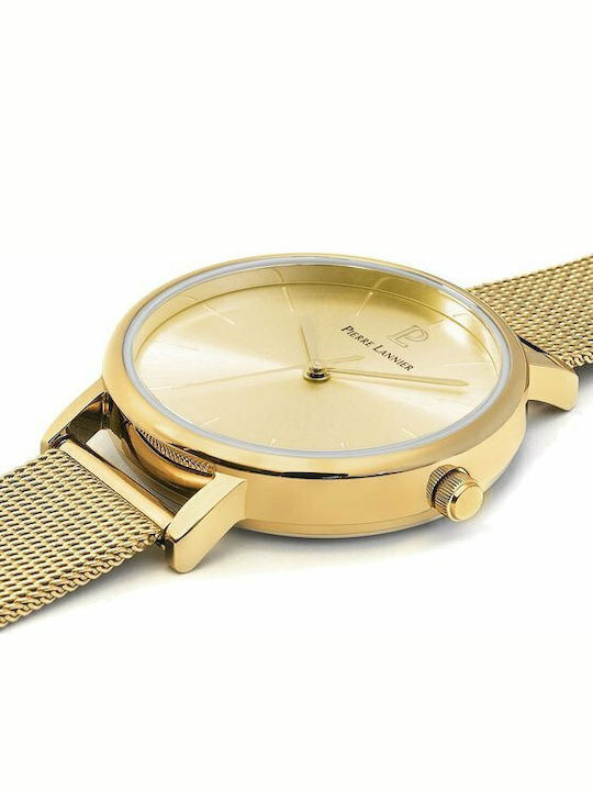 Pierre Lannier Symphony Womens Watch 33mm Battery with Gold Stainless Steel Bracelet Pierre Lannier Symphony Womens Watch 33mm Battery with Gold Stainless Steel Bracelet