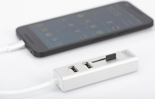 Digitus Card Reader Type-C for /S/D/ /m/i/c/r/o/S/D/ / / / / White