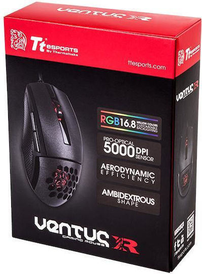Thermaltake Ventus R RGB Gaming Mouse 5000 DPI Negru