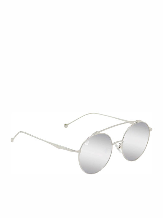 OJO Sunglasses Round Sul Sonnenbrillen Silber mit Metall Gestell OJO Sunglasses Round Sul Sonnenbrillen Silber mit Metall Gestell