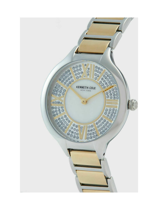 Kenneth Cole Ladies Crystals Watch with Gold Metal Bracelet