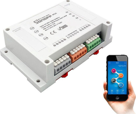 Sonoff 4CH R2 Smart Switch Dimmer 4 Καναλιών Wi-Fi 10A