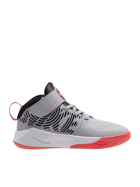 Hustle Team Hustle D 9 PS Kids Sports Shoes Basketball with Hoop & Loop Closure Gray