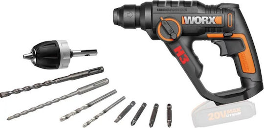 Worx WX390.9 Κρουστικό Σκαπτικό Πιστολέτο Μπαταρίας 20V Solo με Υποδοχή SDS Plus / Ταχείας WX390.9