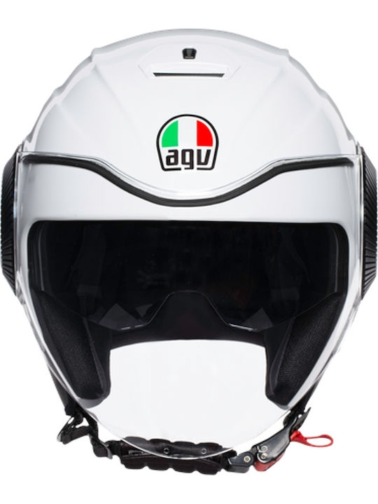 AGV Orbyt Jet Helmet with Sun Visor 1280gr Pearl White