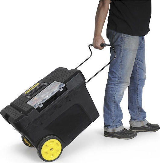 Stanley Tool Storage Plastic Wheeled Box W61.3xD37.5xH41.9cm 1-97-503