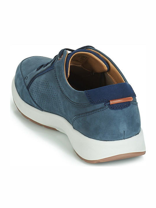 Un Trail Form Men's Anatomic Leather Casual Shoes Blue