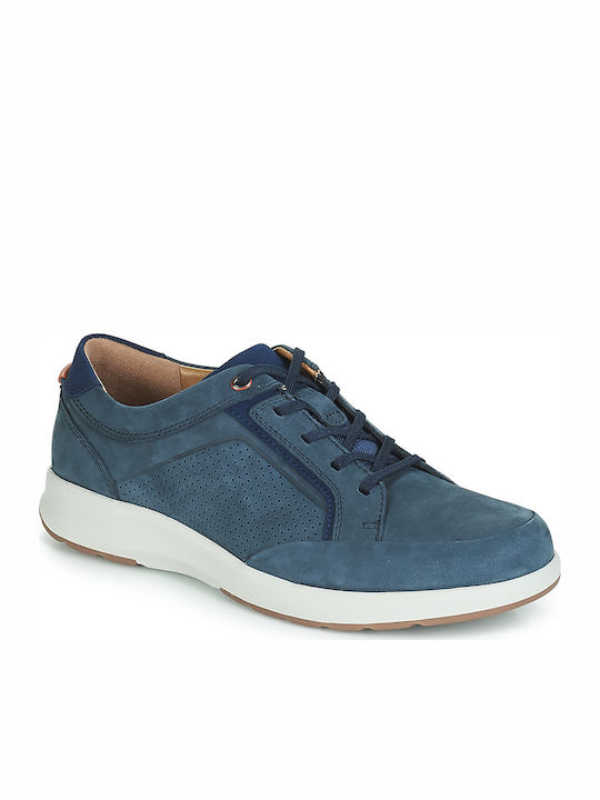 Un Trail Form Men's Anatomic Leather Casual Shoes Blue