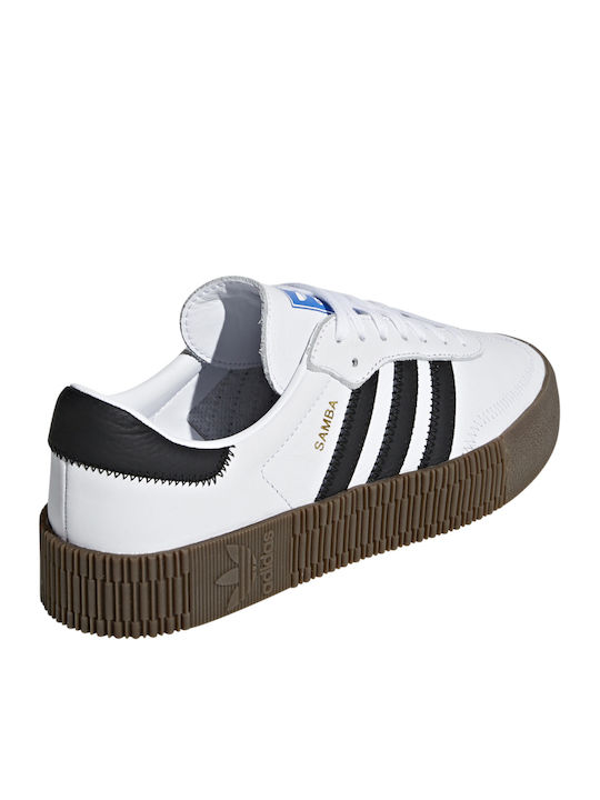 Sambarose Damen Flatforms Sneakers Cloud White / Core Black / Gum