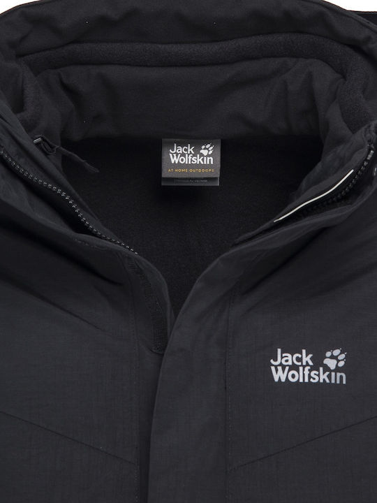 Geci Barbati Gotland 3 În 1 Sezon Iarna Hardshell Waterproof și cu protecție împotriva vântului Negru