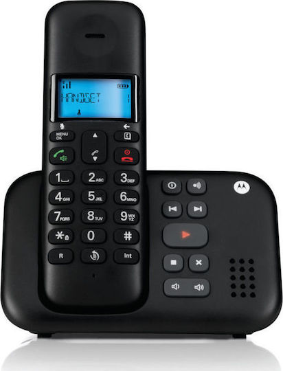 Motorola T311 Ασύρματο Τηλέφωνο με Ελληνικό Μενού Μαύρο