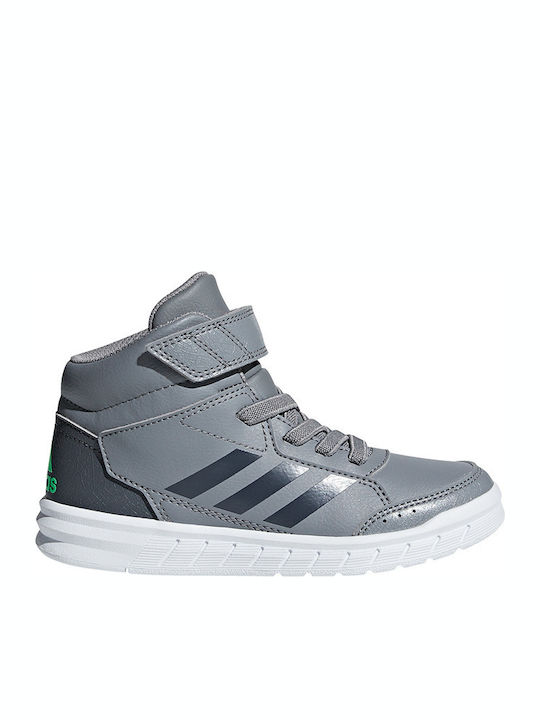 Altasport Mid EL Παιδικά Sneakers High με Σκρατς Grey Three / Grey Five / Shock Lime