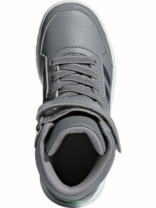 Altasport Mid EL Παιδικά Sneakers High με Σκρατς Grey Three / Grey Five / Shock Lime