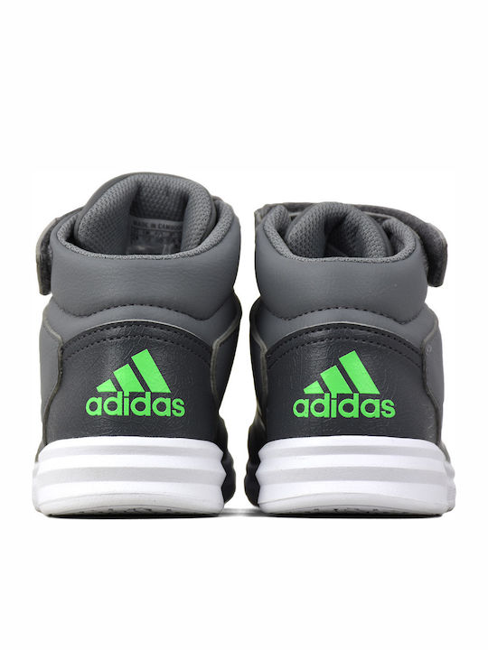 Altasport Mid EL Παιδικά Sneakers High με Σκρατς Grey Three / Grey Five / Shock Lime