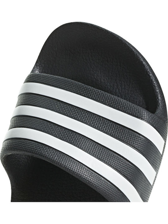 Kids' Slides Black Adilette Aqua