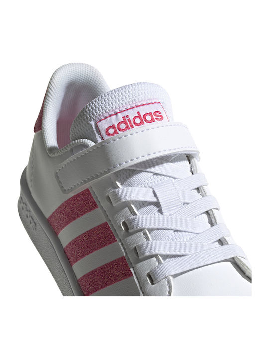 GRAND COURT Παιδικά Sneakers με Σκρατς Cloud White / Real Pink