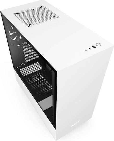 NZXT H510 Gaming Midi Tower Κουτί Υπολογιστή με Πλαϊνό Παράθυρο Λευκό