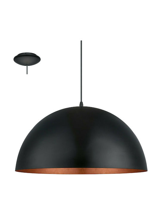 Eglo Gaetano Pendant Light Single-Light Bell for Socket E27 Black