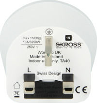 Skross World to UK Steckdosenadapter von Universal