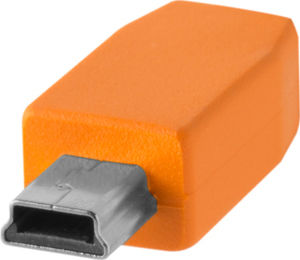 Tether Tools TetherPro USB 2.0 Kabel USB-C männlich - Mini-USB-B Orange 4,60m CUC2415-ORG