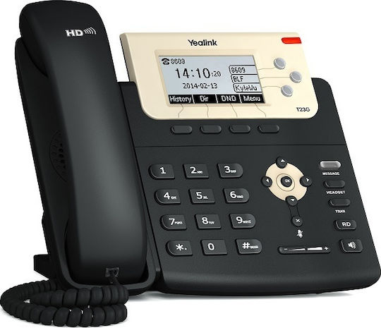 Yealink SIP-T23G Verkabelt IP-Telefon mit 3 Linien in Schwarz
