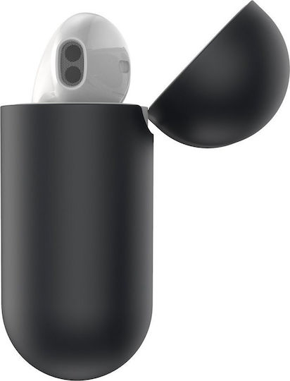 Baseus Super Thin Case Silicone in Black color for Apple AirPods 1 / AirPods 2