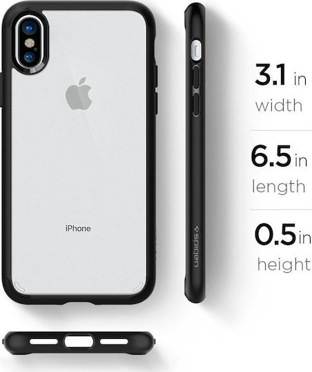 Spigen Ultra Hybrid Back Cover Plastic 2mm Rezistent Negru (iPhone X / XS) 063CS25116