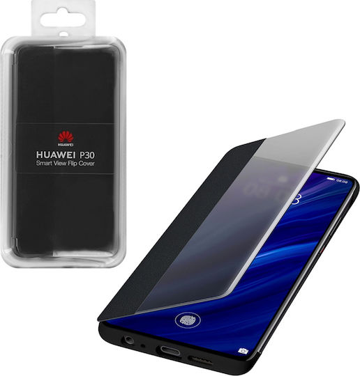 Huawei SMART VIEW Buchen Sie Synthetisches Leder Schwarz (Huawei P30)