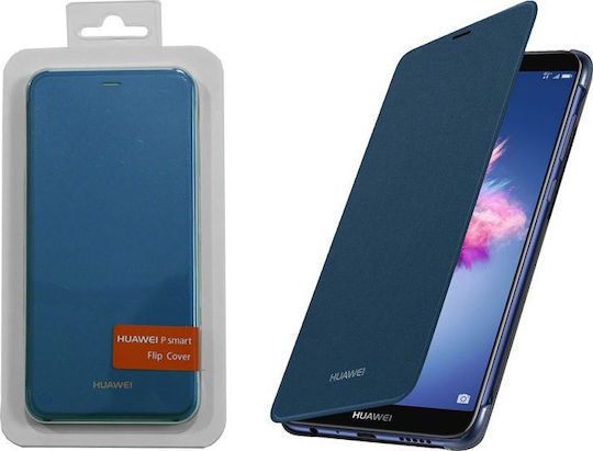 Huawei Flip Cover Book Δερματίνης Μπλε (Huawei P Smart)