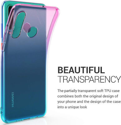 KWmobile Two Colors Umschlag Rückseite Silikon Blau (Huawei P30 Lite) 47500.01