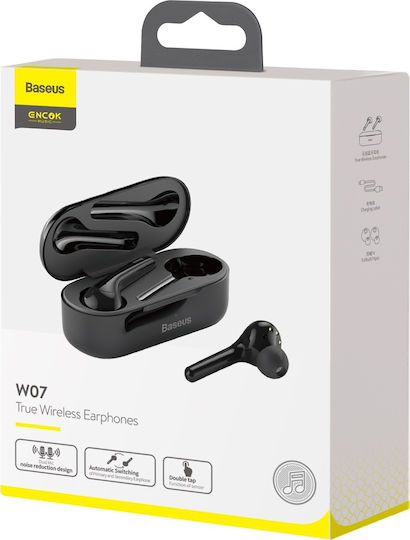 Baseus Encok W07 In-ear Bluetooth Handsfree Earphones with Charging Case Black