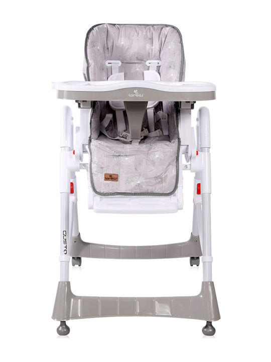 Lorelli Gusto Foldable Highchair with Metal Frame & Fabric Seat Gray